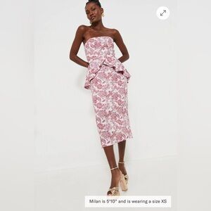 Tuckernuck Hyacinth House Rosewood Floral Roxanne Midi Dress